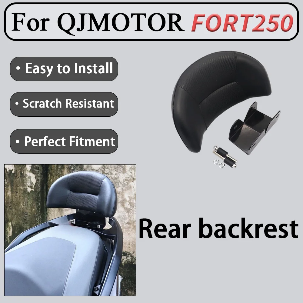 For QJMOTOR FORT250 Motorcycle Rear Backrest Lumbar Support High-Density Rebound Sponge Comfort Fit for Human Back
