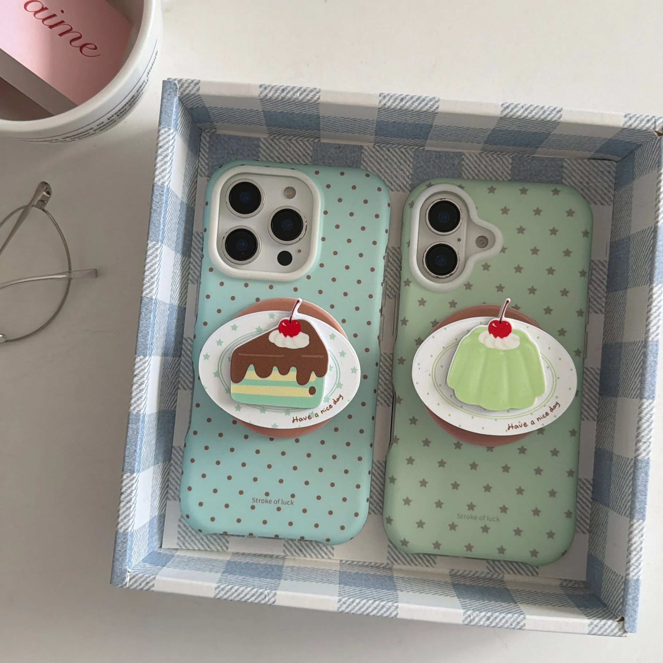 Simple Fashion Star Polka Dot  - Phone Cases Green ulasan dan harga