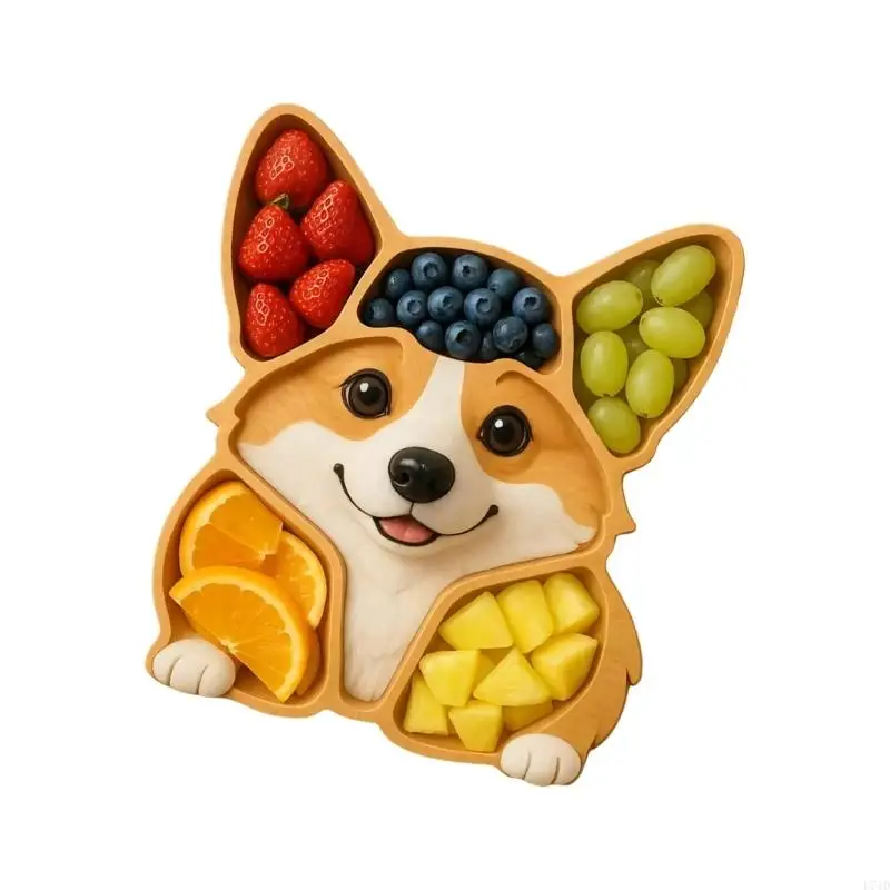 L74D Charm Dog Head Shaped Serving Dish Fruit Platter For Entertaining Guest