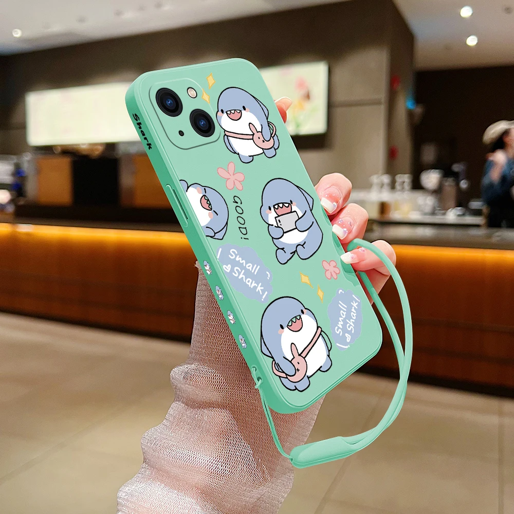 Funny Cute Cartoon Shark boy Phone Case For Samsung Galaxy S23 S22 S21 S24 Ultra Plus FE S9 S10E Note 20 ultra 10 9 Plus Cover