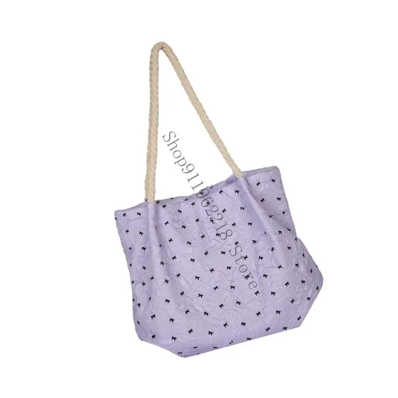 

Stylish Floral Canvas Shoulder Bag Large Capacity Practical Bag Underarm Bags Casual Handbag For Women Daily Use 066F