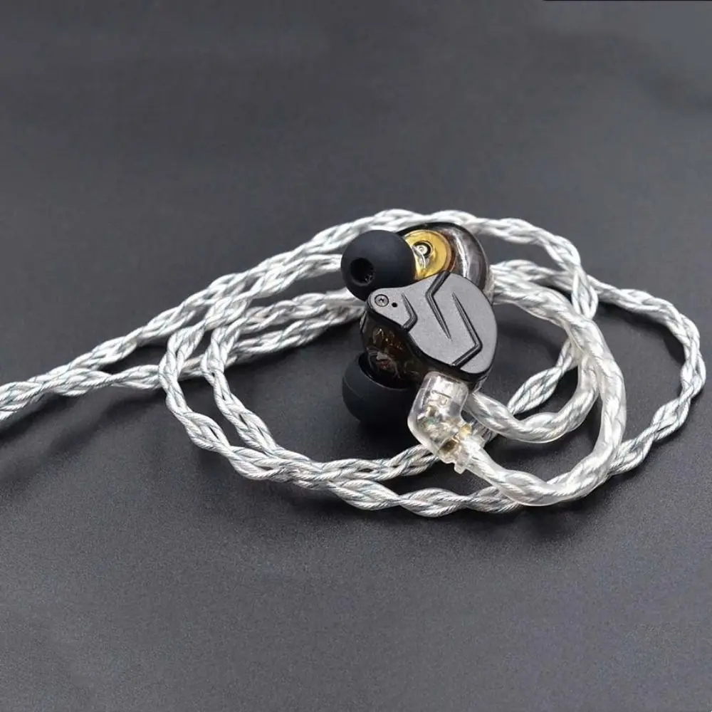 784 Cores KZ Earphones Cable Silver Plated Silver Blue Hybrid KZ Headphone Cord Uparade Cable Portable Audio Headset Wire KZ - Image 4