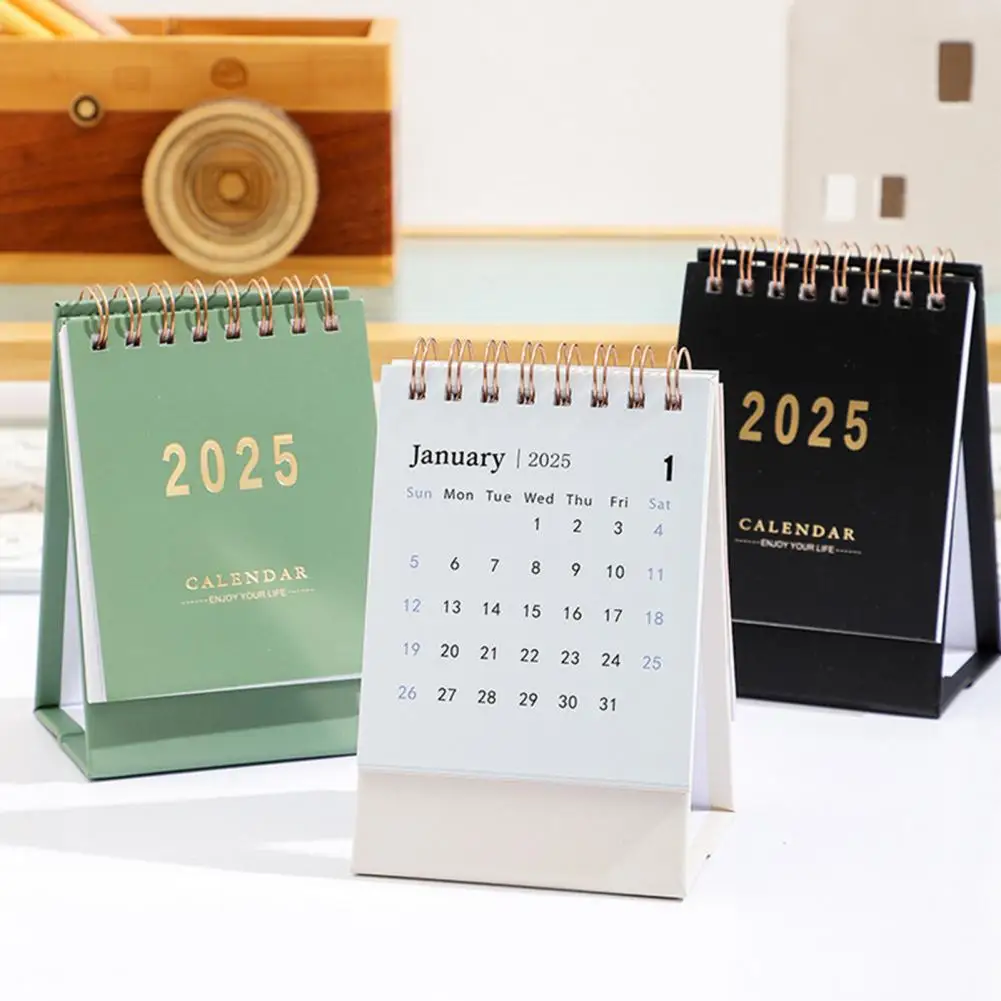 2025 Mini Desk Calendar Annual Planner Standing Calendar To Do List Schedule Organizer Home Office School Supplies