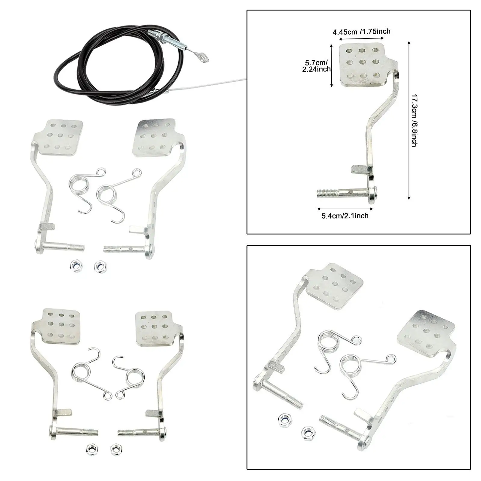 

Go Kart Pedals Replacement Spare Parts Sturdy Throttle Cable Spring for 212cc Drift Trike Azusa Fun Kart Road Rocket Carter
