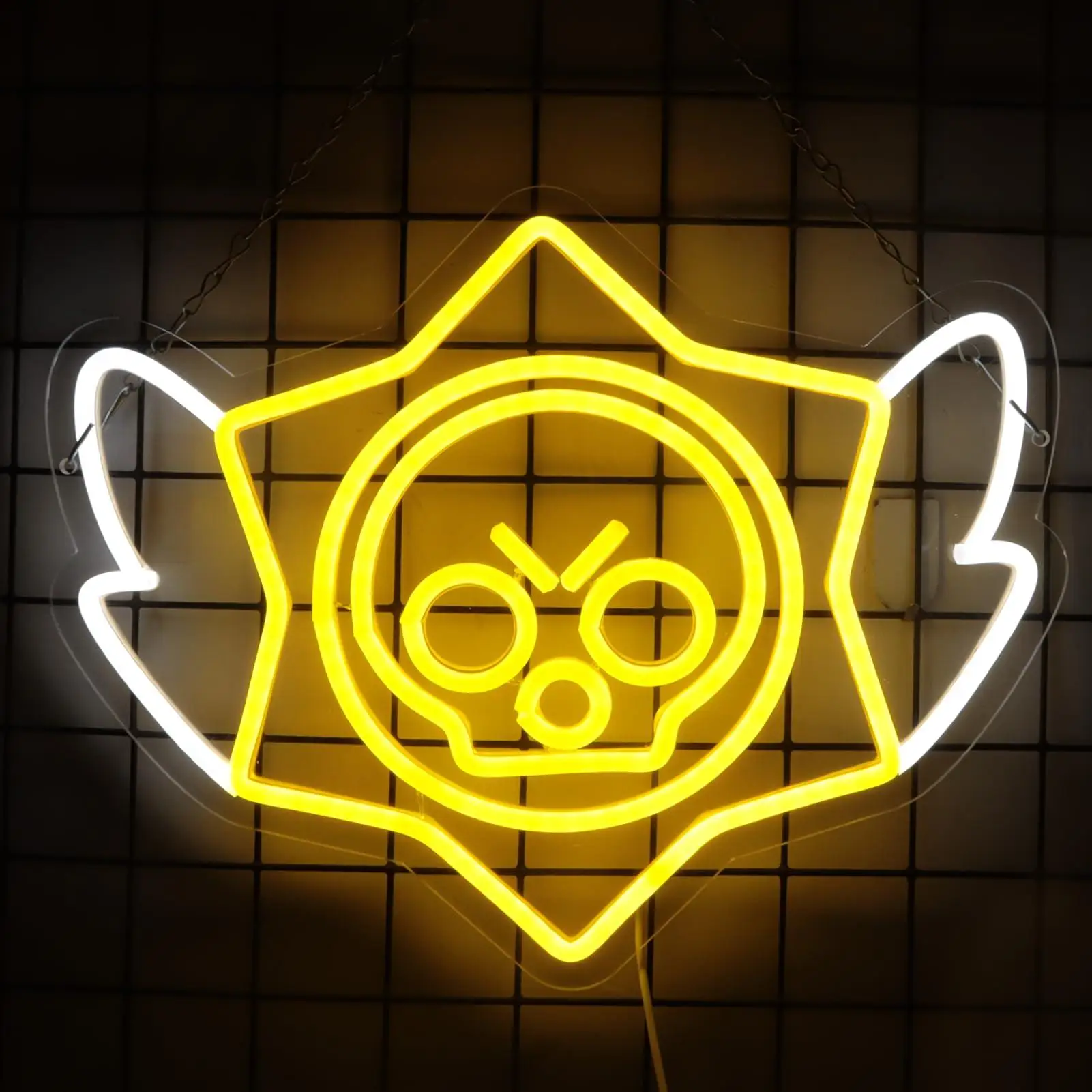 

Stars Neon Signs Game Neon Lights for Wall Decor Dimmable Led Neon Light for Kids Game Room Man Cave Bedroom Gamer Gift for Men