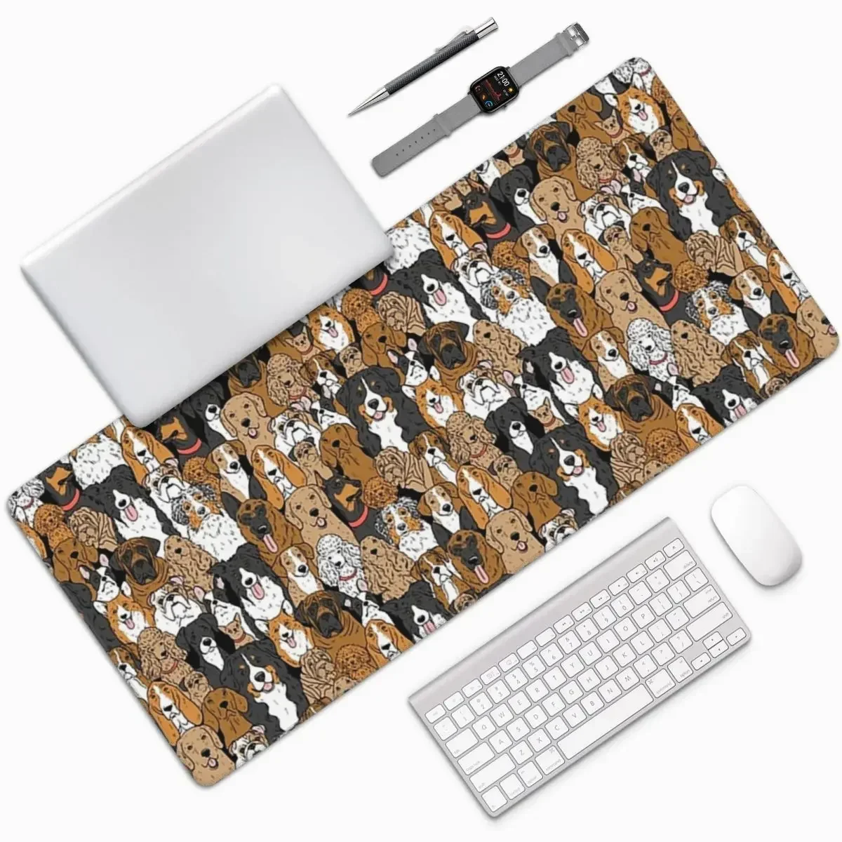 

Lots Of Dogs Large Mouse Pad Computer Keyboard Mouse Mat Gaming PC Laptop Desk Mat Office Accessories Table Mats