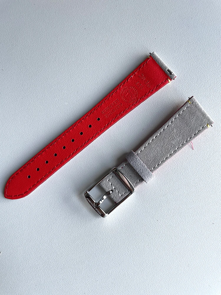 20mm Merkur Neue Grau Wandte Pelz Lederband Wasserdichte Haut-freundliche Retro Quick Release Armband Uhr Zubehör