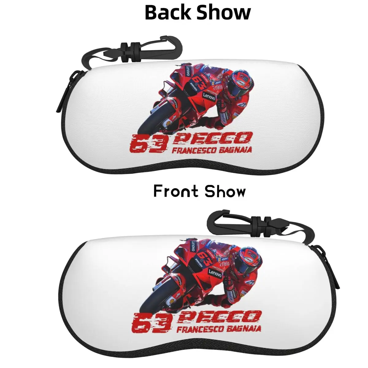 

Pecco Bagnaia 63, чехол для очков, защитная коробка для солнцезащитных очков, женская и мужская мягкая сумка для очков, сумка