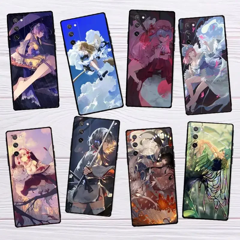 TouHou Project Phone Case for SamsungS23 S22 S21 S20 Ultra Pro S10 S30Plus 20 Ultra Black Cover