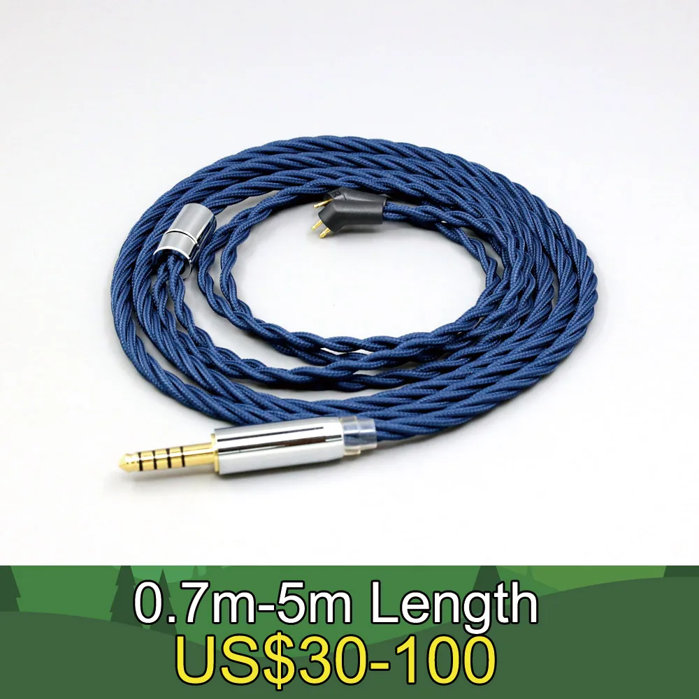 99% Pure Silver OCC Graphene Alloy Full Sleeved Earphone Cable For Etymotic ER4B ER4PT ER4S ER6I ER4 2pin LN008608