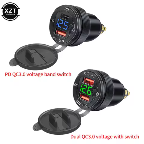 3.0 Dual USB Quick Charge Charger Plug Socket Power Adapter Type-C For BMW R1200GS R1250GS F800GS R1250 GS R1200rt Tiger 800 900