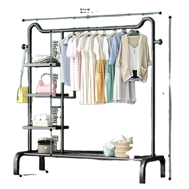 

Freestanding Cat-ear Hanging Bags, Hats, Jackets, Umbrellas, Multi-purpose Hangers, Metal Hangers with Wheels