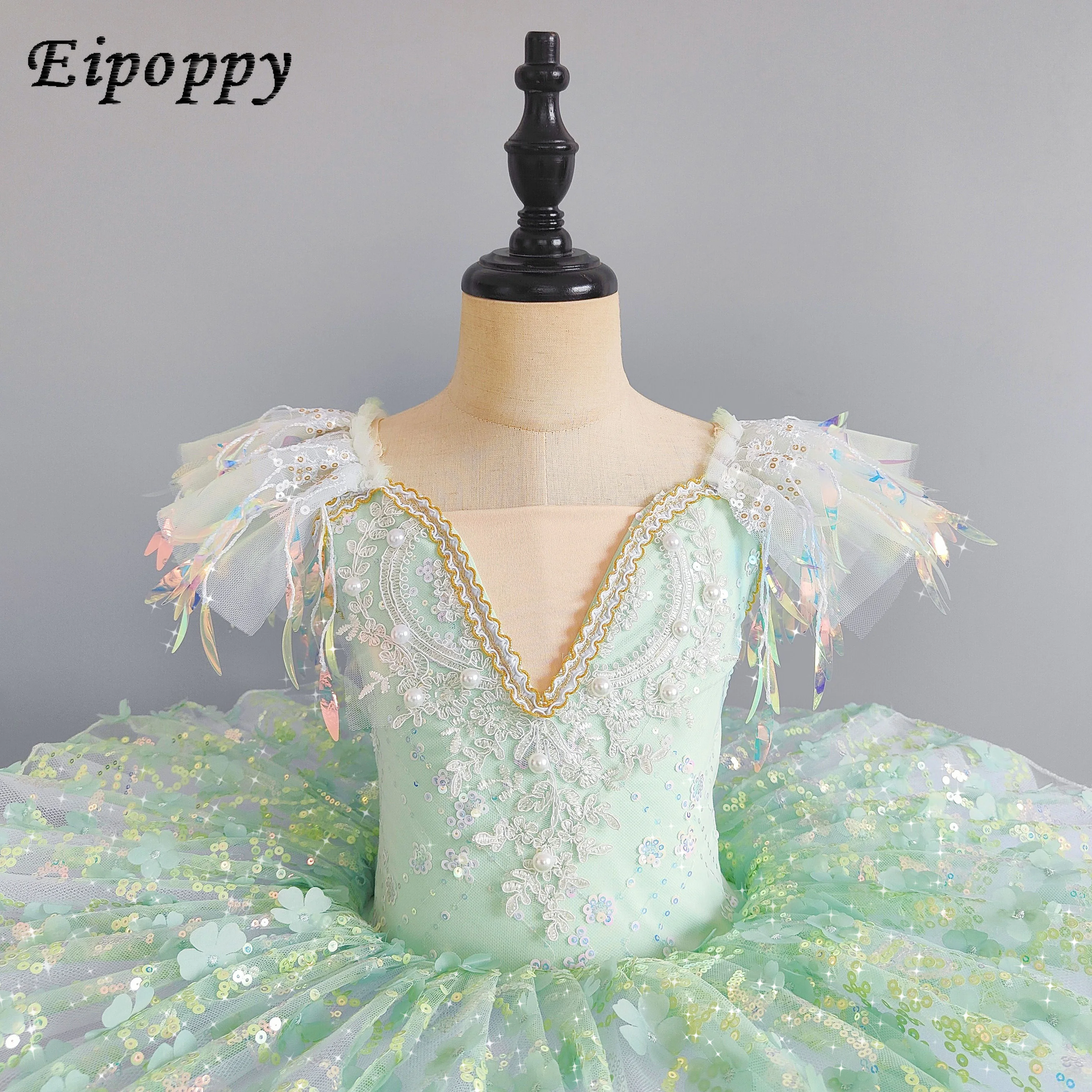 فستان رقص السنة الجديدة للأطفال، فتاة الباليه، فستان رقص البجعة، تنورة رقص منفوشة من الشاش، توتو باليه