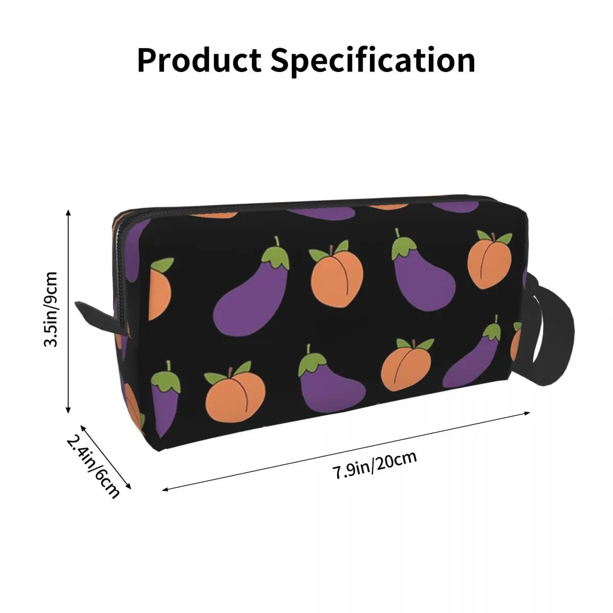 Eggplant Vegetables Makeup Bag Cosmetic Organizer Storage Dopp Kit Toiletry Cosmetic Bag for Women Beauty Travel Pencil Case