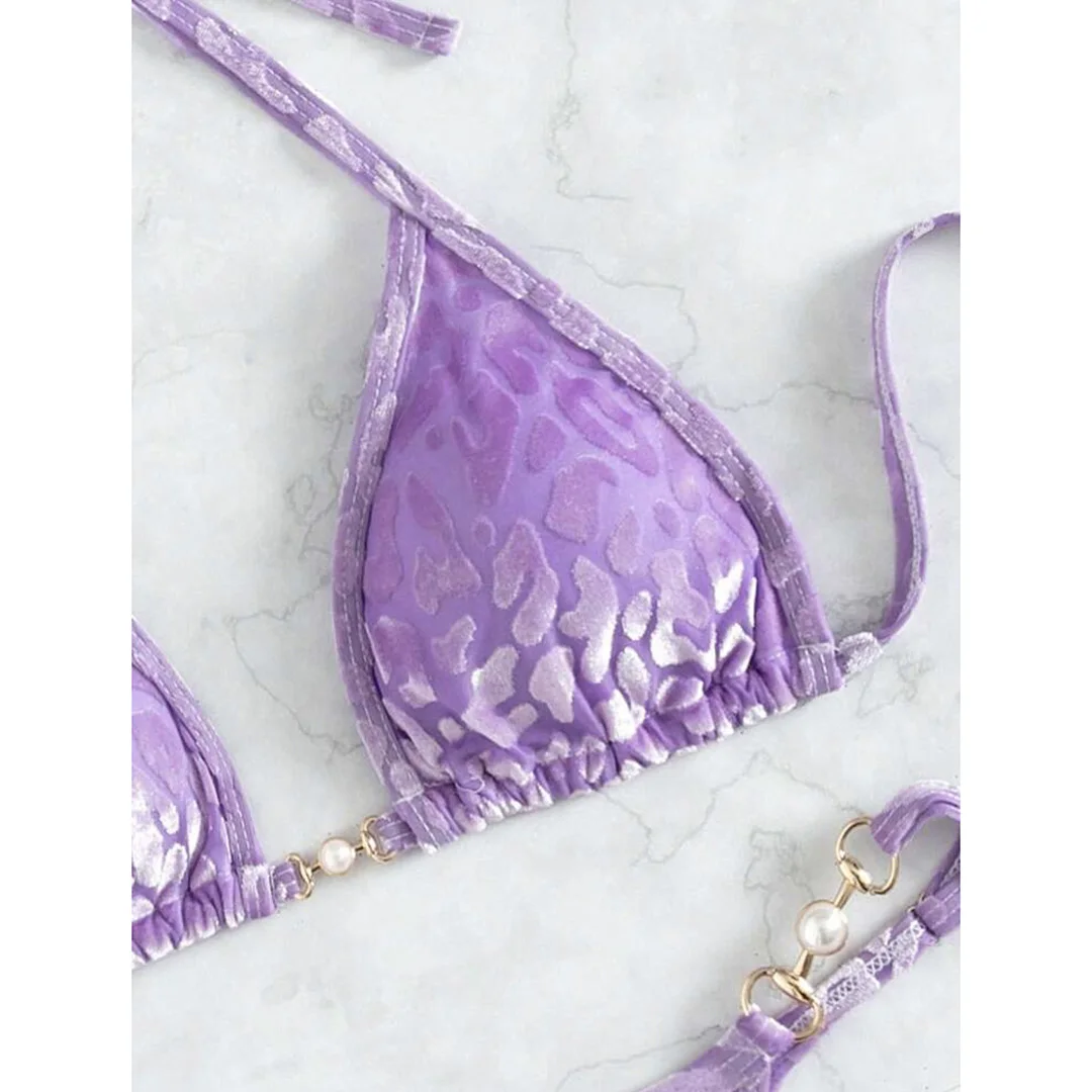 S-XL Leoparden-Halterneck-Mini-Micro-String-Bikini Damen-Badeanzug Zweiteiliger Bikini-Set Badebekleidung Badeanzug V5207 – Detail 39
