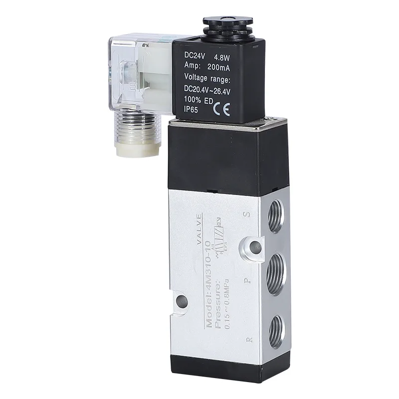 Plate solenoid valve 4M210-08 4M310-10 410-15 two-position five-way valve 220V 24V