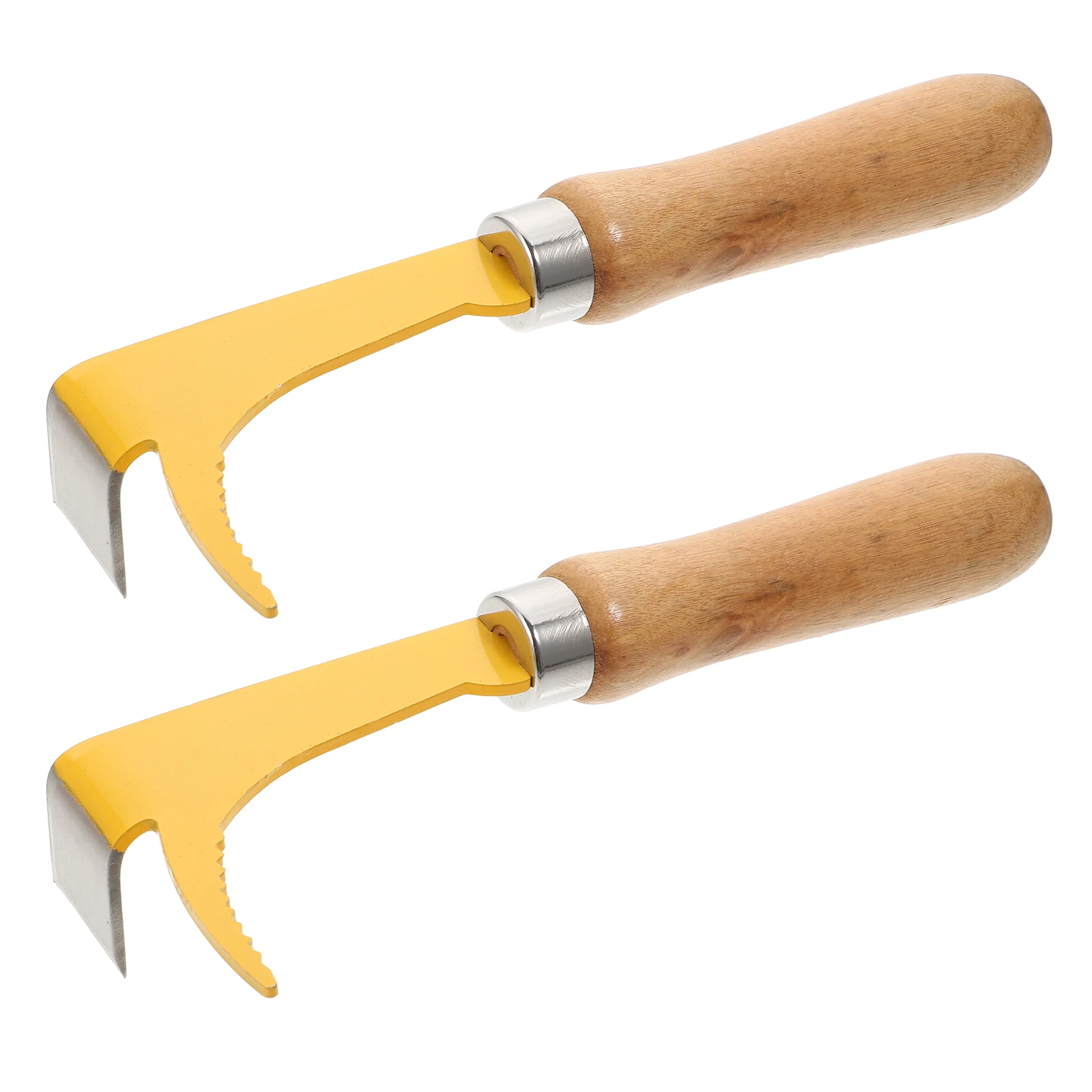 

2pcs Wooden Handle Elbow Knife Scraper Hive Tool Stainless Steel 2cr13 Bee Honey Practical Beekeeping Tool Easy Storage