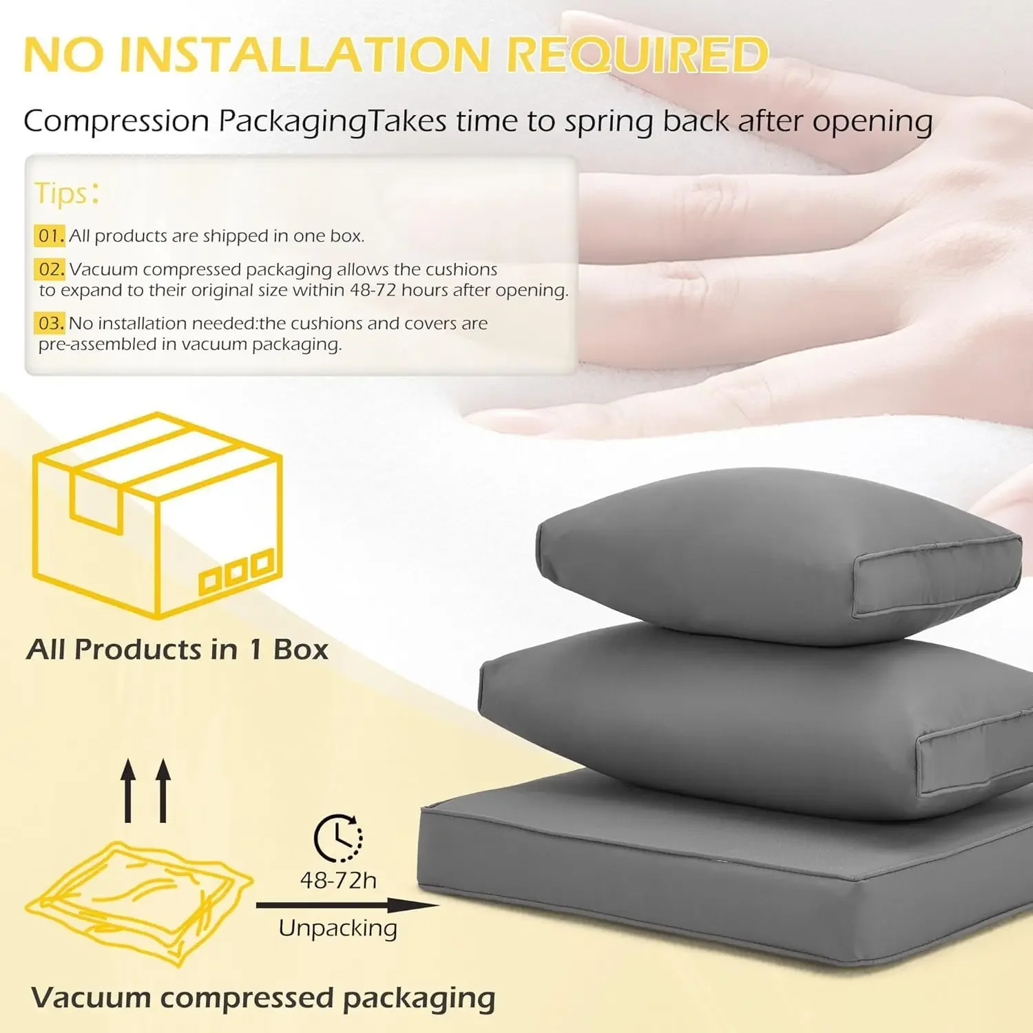 [¡Oferta de tiempo limitado, ¡Solo hoy! ] Cojines de repuesto para exteriores para muebles de jardín, cojín de sofá repelente al agua para ratán de 6 asientos