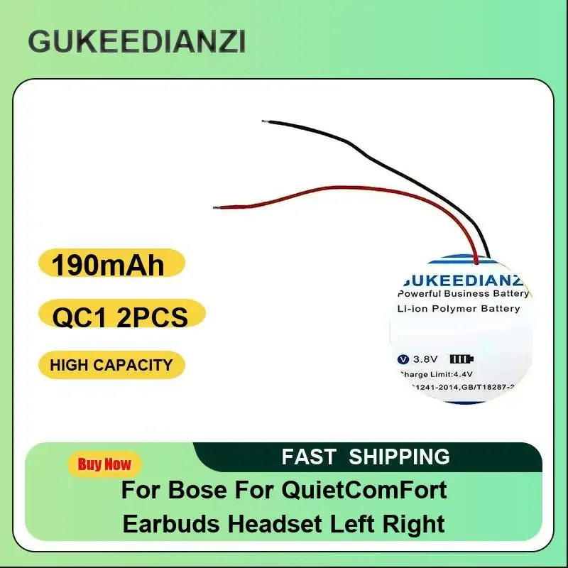 Battery For Bose QuietComFort Earbuds Headset Left Right & Charging Box
