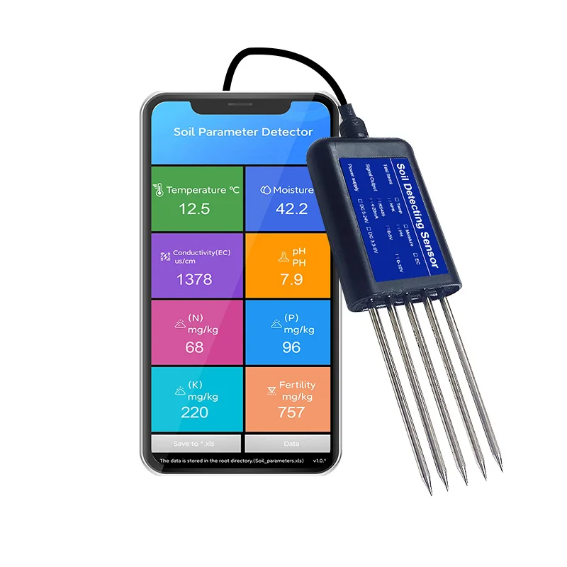 Imagem -04 - Gemho Portátil Solo Moisture Sensor Npk Meter Sensor Usb Tipo-c em Android App Dados Lidos Fábrica