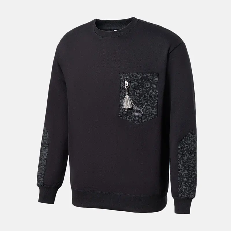 

Puma Оригинальная новая свободная удобная повседневная толстовка унисекс с круглым вырезом и капюшоном 534981-01