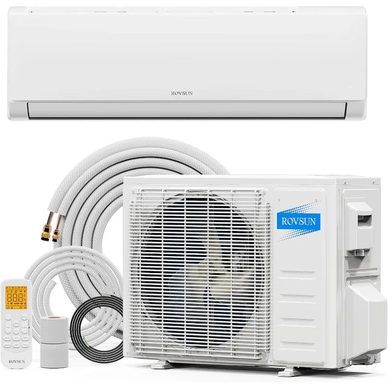 9000 BTU Mini Split Heating System with Inverter Energy Saving Ductless Split-System Air Conditioner with Pre-Charged Condenser