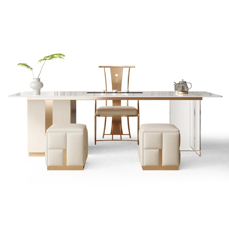 

Stone Plate Table-Chair Set Modern Simple Home Small Apartment Office Reception