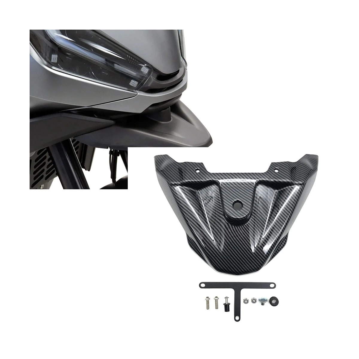 For HONDA NT1100 NT 1100 2022 2023 Motorcycle Mudguard Front Beak Fairing Extension Wheel Extender Fender Carbon Fiber