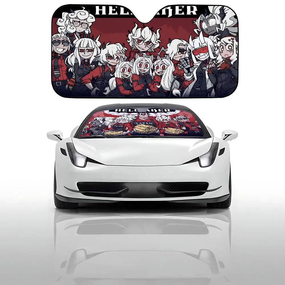 Helltaker Windshield Sunshade Car Window Windscreen Cover Sun Shade Auto Sun Visor Car-covers Car Solar Protection