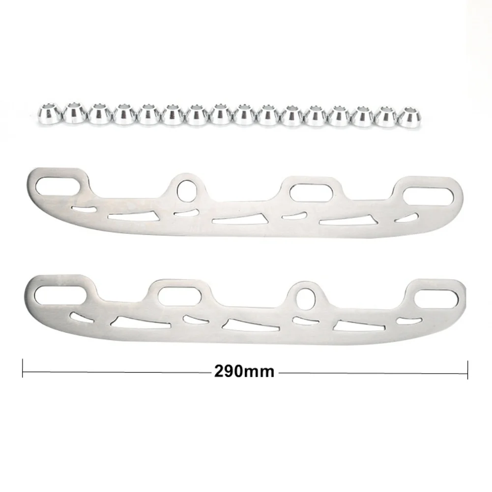Лезвия для обуви для коньков 253/290 мм, лезвия из алюминиевого сплава для детей и взрослых с боковыми втулками для обуви для роликовых коньков, аксессуары