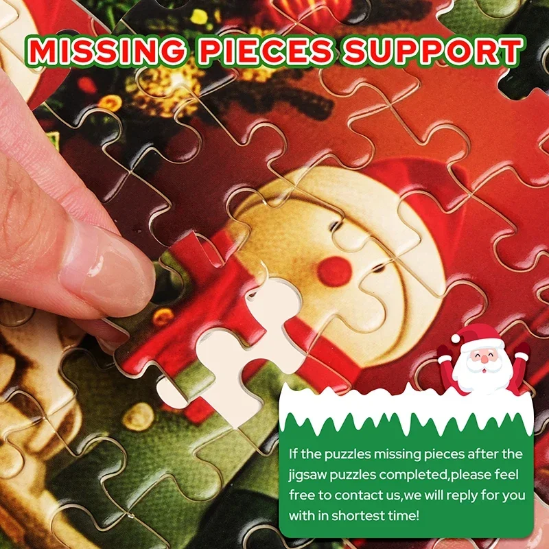 Calendario dell'Avvento 2026 Scatola cieca da 24 giorni Puzzle natalizi Camino festoso Puzzle Festa di Natale Regali di Capodanno per bambini Adulti