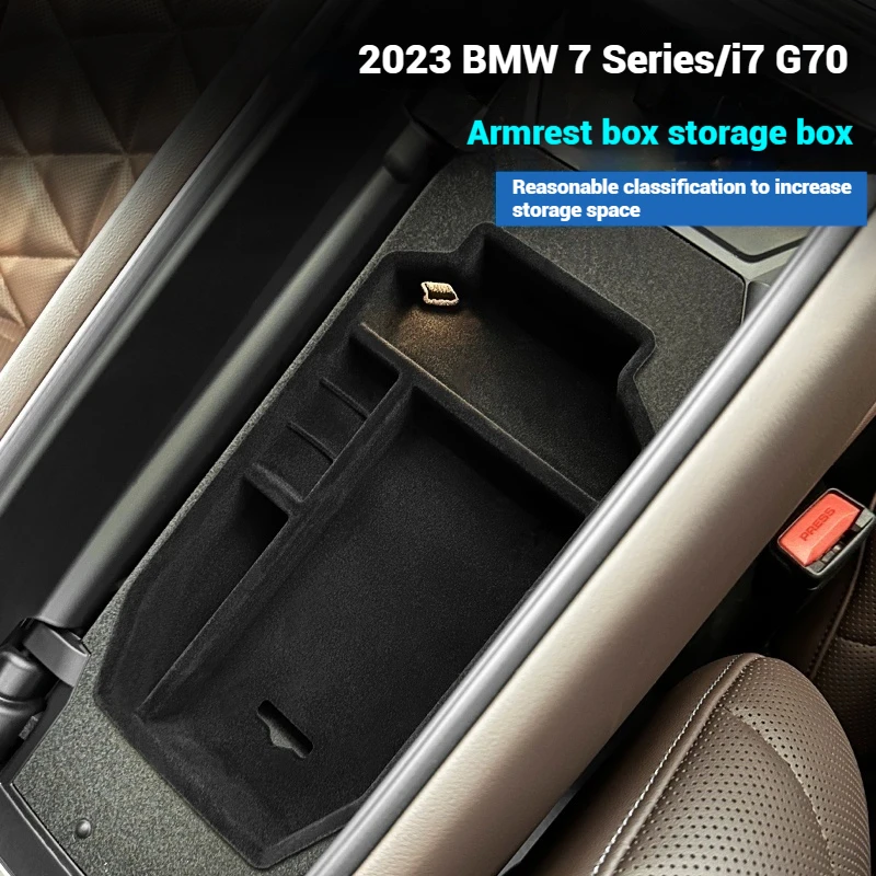 

For 23 BMW 7 Series/i7 G70 Armrest Storage Box Car Central Control Console Sundries Storage Box Auto Interior Accessories
