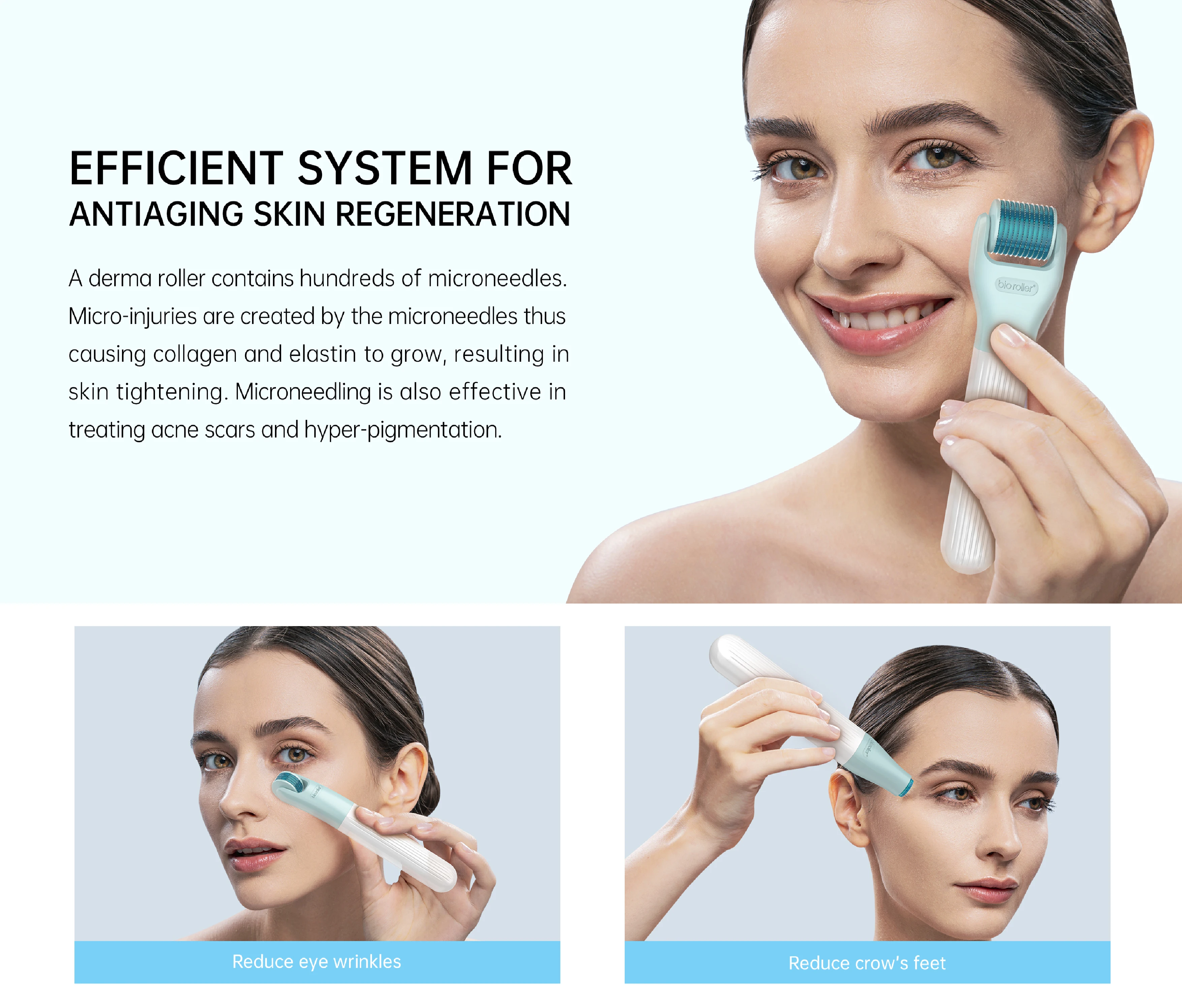 مجموعة أسطوانة ديرما 10 في 1 للنساء والرجال - مجموعة أسطوانة ميكرونيدلينغ مع 9 رؤوس قابلة للاستبدال وحقيبة تخزين #3