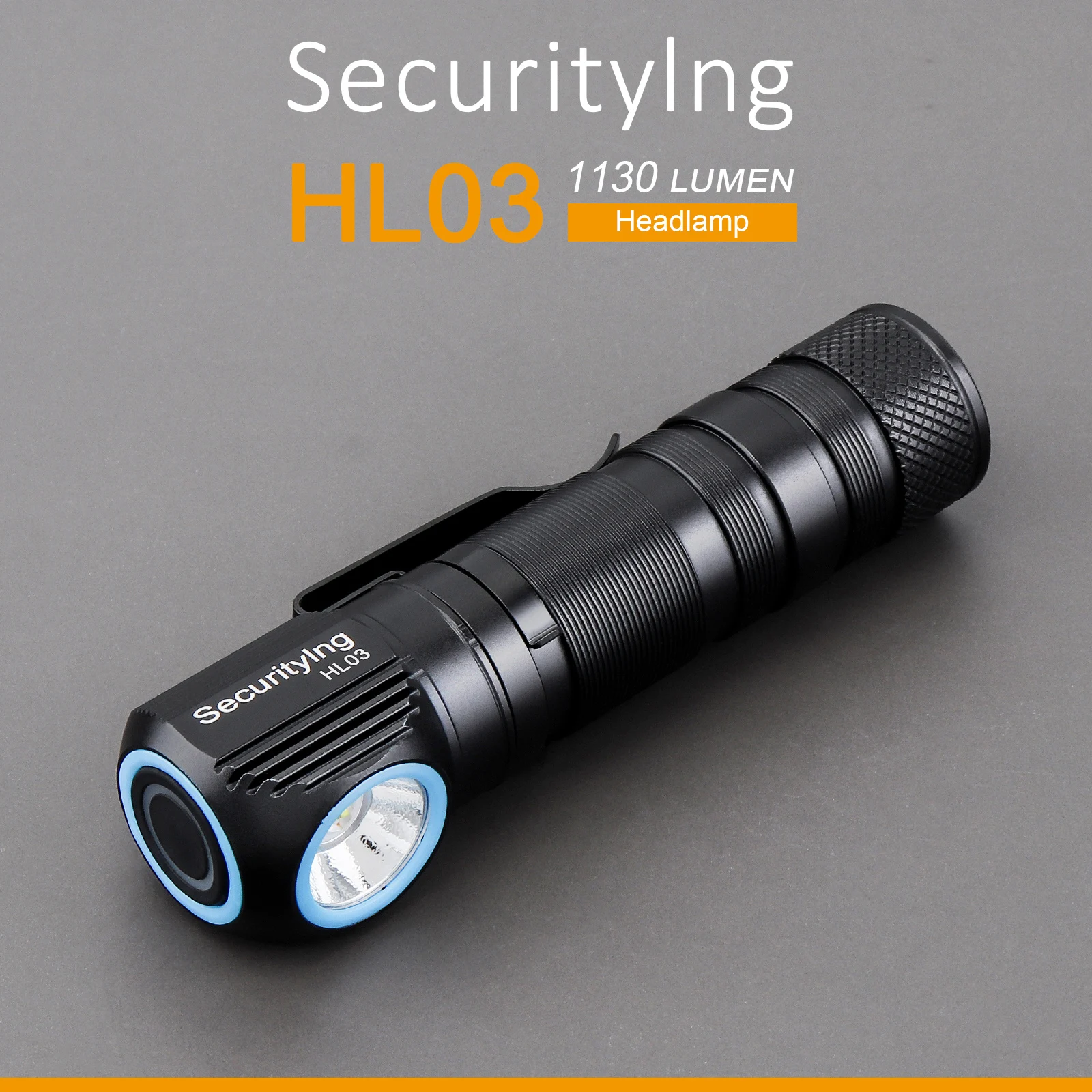 SecurityIng SST40 LED 헤드램프, 18650 충전식 헤드라이트 손전등, 마그네틱 테일, 마그네틱 충전 전원 표시기 포함, 1130Lm