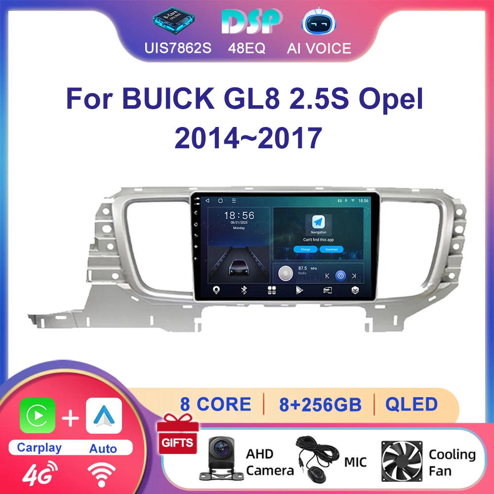 

9 Inch WiFi 4G GPS BT RDS DSP Car Navigation Carplay Stereo Screen Multimedia Player Android For BUICK GL8 2.5S Opel 2014~2017