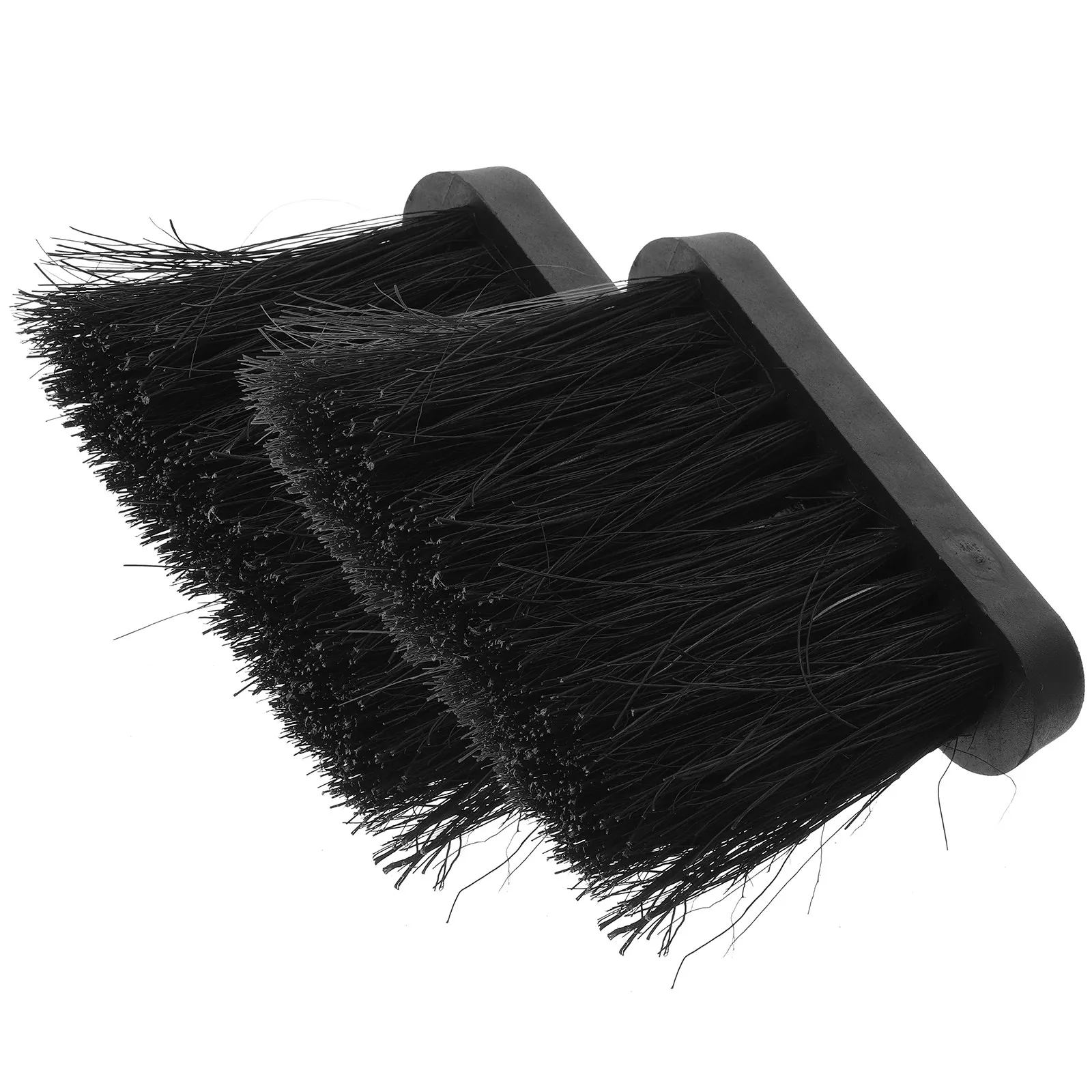 2Pcs Fireplace Brush Replacement Heads with Dense Bristles for Ash Coal Dust Cleaning Fireplace Tools Bench Parts