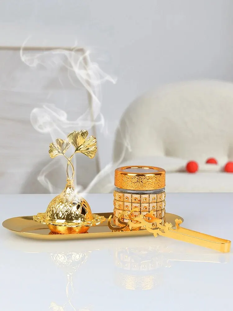 موقد إبداعي للعلاج بالروائح في الشرق الأوسط ، حديد ومعدن ، تنقية هواء داخلي ، غرفة نوم منزلية ، مجموعة