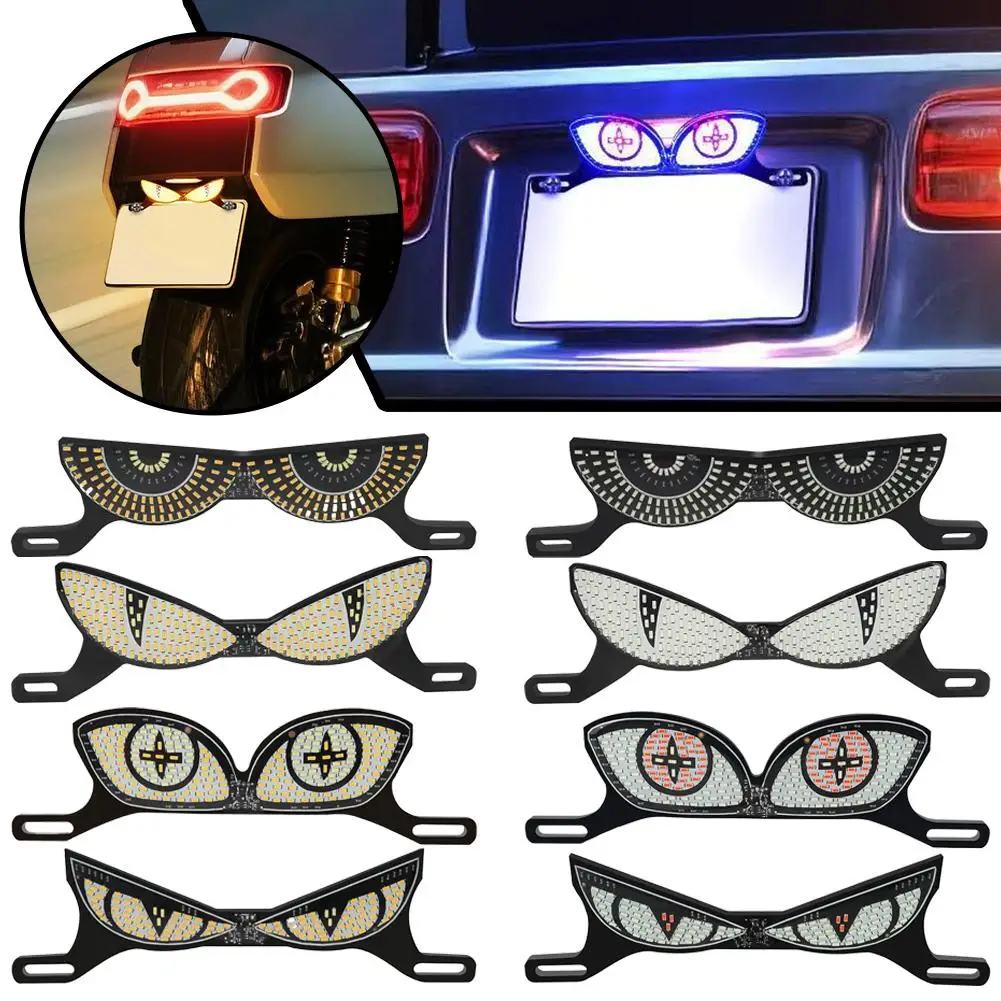 

Motorcycle LED License Plate Decorative Lights Snake Strobe Motorcycle Eye ﻿ Flashing Electric Rear Tail Light Modified Y3G8