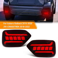 Car LED Rear Bumper Reflector Lights For Subaru Outback XV 2015-2023 Dynamic Turn Signal Lamp Brake Warning Lamp Accessories 12V