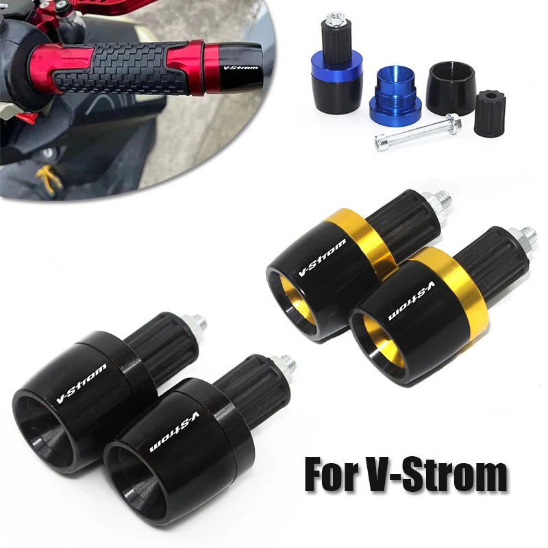 

Motorcycle Handlebar Grips Ends Handle Bar Cap End Plug For V-STROM DL250 650 1000 1050 250SX 650/1050XT 800/800DE 1050DE
