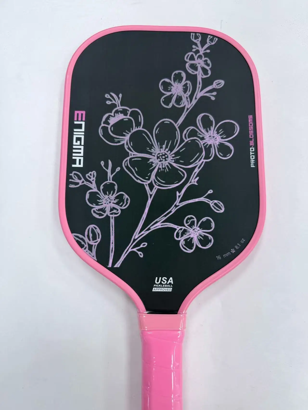 2026-enigma-proto-blossoms-floral-pattern-carbon-fiber-pickleball-paddle-cold-pressed-craft-usapa-certified-lightweight-outdoo