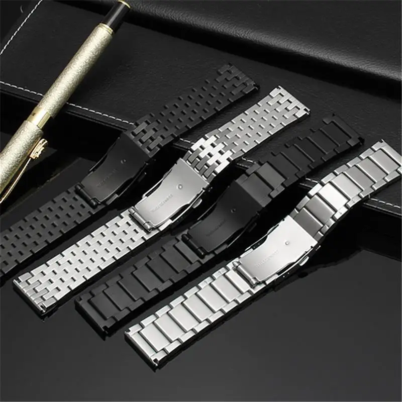 SCHIK Stainless Steel Watch Strap For Diesel DZ4316 DZ7395 7305 4209 4215 Men Metal Solid Wrist Watchband Bracelet 24mm 26mm