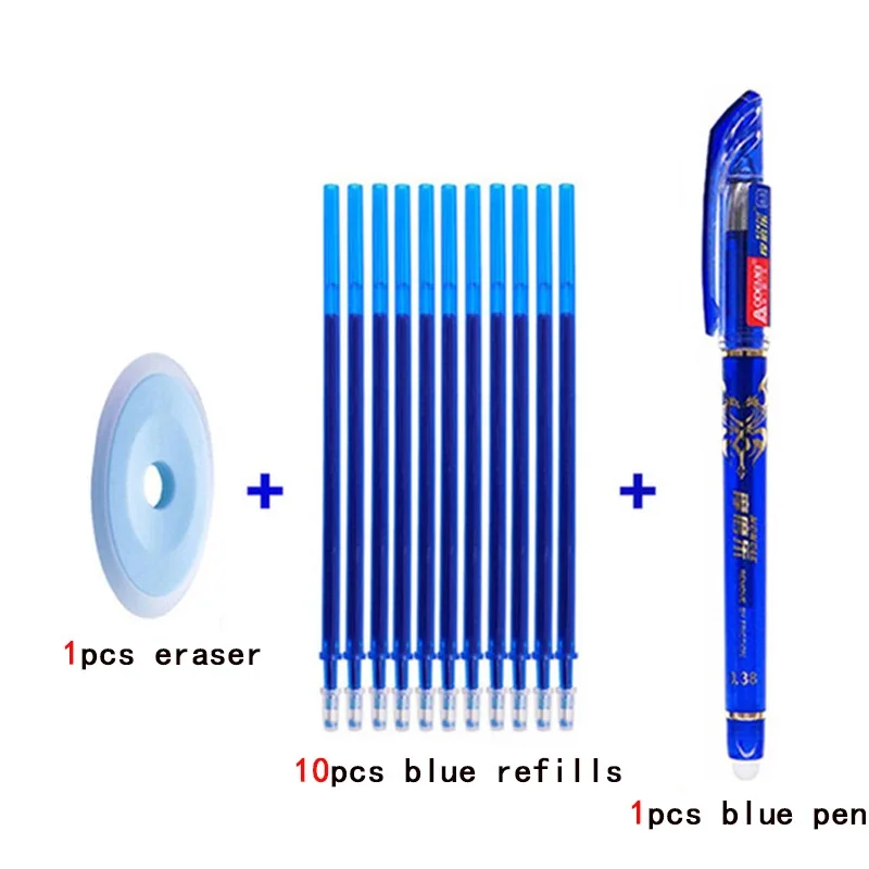 Magie Löschbaren Stift Refill Set 0,5mm Waschbar Griff Löschbaren Gel-Tinte Stift Farbige Tinte Stangen Schule Büro Schriftlich schreibwaren