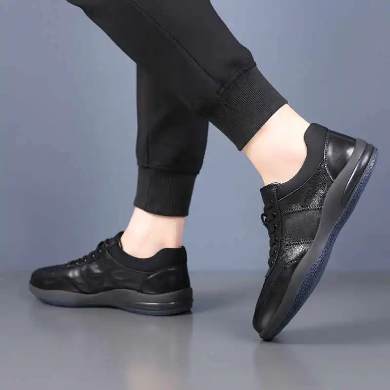 Hip Hop With Holes Semi Formal Shoes Man Oxford Black Moccasin Men's Formal Dresses Sneakers Sports Offers Wholesale view 4