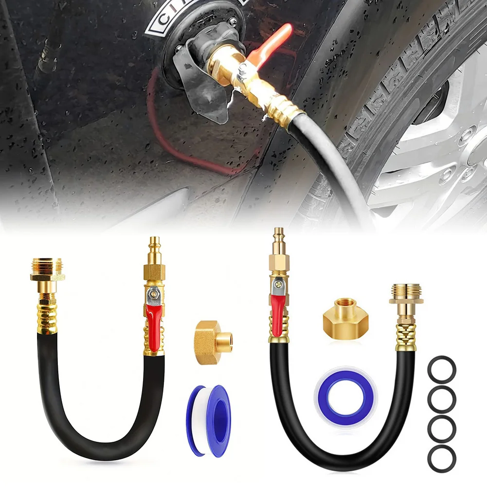 RV Winterizing Kit Air Compressor Quick Connect Kit RV Water Blowout Adapter For Travel Trailer Camper RV Motorhome Boat