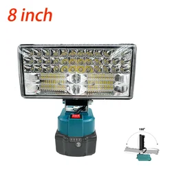 8 Inch Work Light Cordless LED Light Flashlight for Makita 18V Li-ion Battery Camping Lantern High Power for BL1430 BL1830
