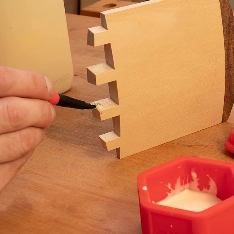 completo pegamento silicona, cepillos y bote silicona con tapa para artes carpintería