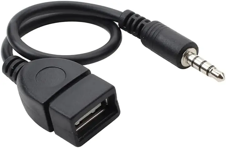 2PCS Car AUX Audio Cable USB Female To DC 3.5mm Male OTG MP3 Player Car Stereo Adapter Line Universal Vehicle Jack Auxiliary