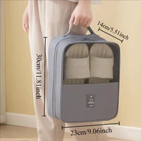 Sac à chaussures portable de grande capacité, adapté aux voyages, peut contenir 3 paires de chaussures, boîte de rangement durable, anti-poussière et respirante 5