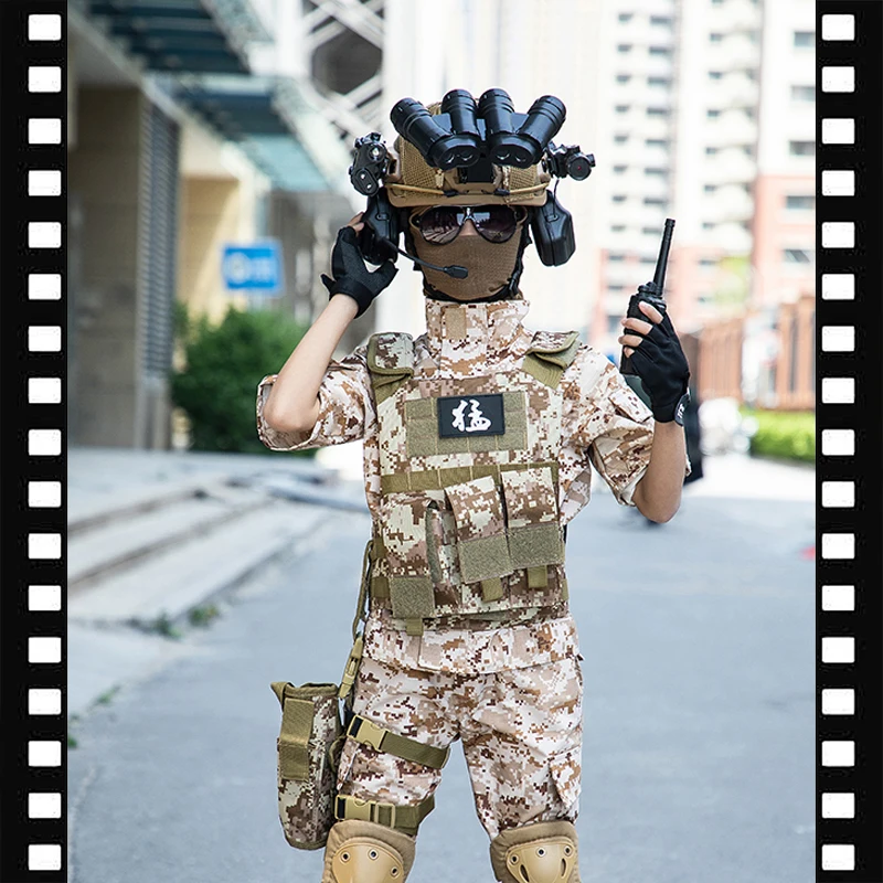 Disfraz soldado infantil camuflaje arena fuerzas especiales